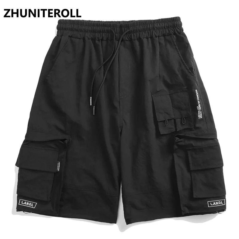 

Teachwear Multi-Pocket Men Hip Hop Cargo Shorts Streetwear Shorts 2021 Summer Fashion Casual Harajuku Jogger Shorts Track Shorts