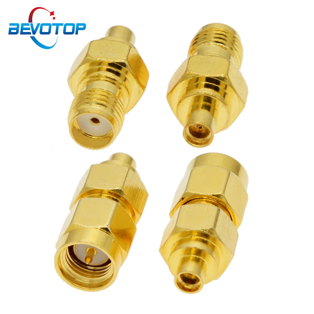 

100pcs/lot SMA To MMCX Coax Connector SMA Male/ Female To MMCX Female Jack RF Coaxial Adapter Gold Plated 50 ohm