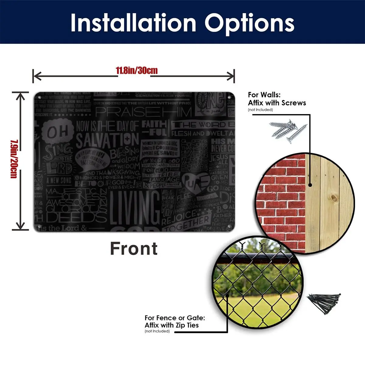 

Christian Wallpapers Cave Sign 11.8*7.9 In One Size Metal Tin Signs For Home Decor