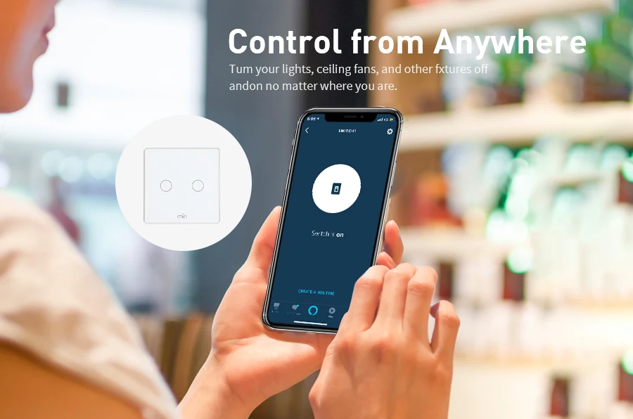 ЕС Tuya WiFi сенсорный Переключатель Беспроводной интеллектуальный переключатель настенный Многофункциональный Контроль ЕС стандарт ЕС Tuya WiFi 2 банды 1 Ван