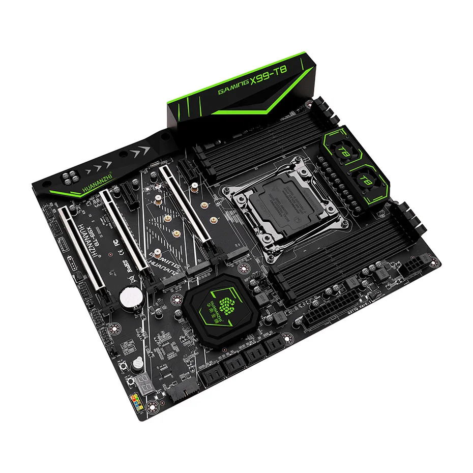 Verkaufen HUANANZHI X99 T8 X99 Motherboard Unterstützung Intel XEON E5 X99 LGA2011-3 Alle Serie DDR3 RECC NON-ECC Speicher Mit M.2 NVME NGFF Slot