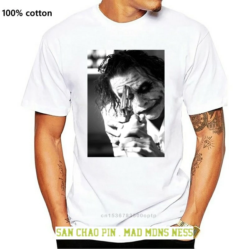 

Футболка Joker Heath Ledger Gun размер s от Med - 3xl модная аниме футболка верный размер