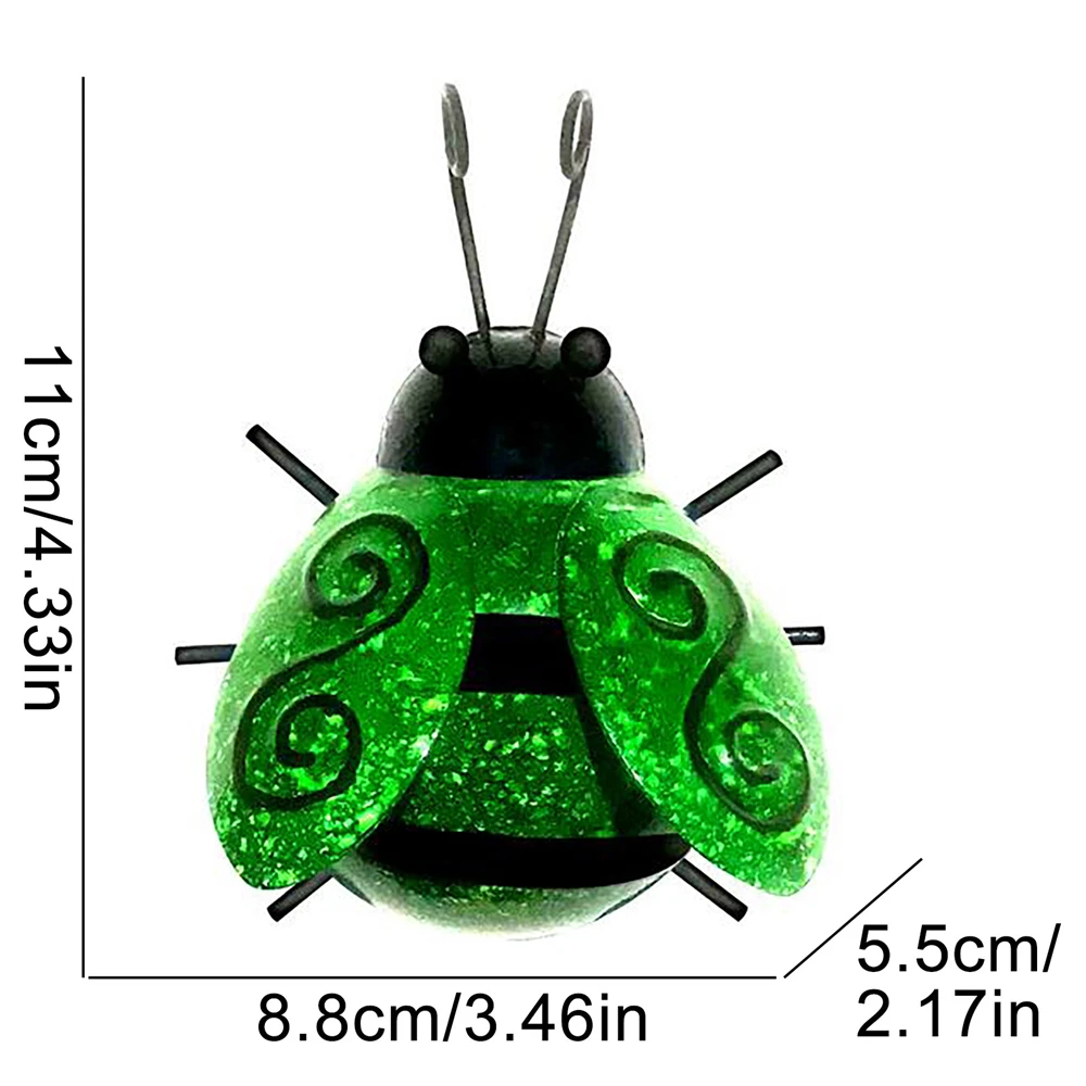 

Lifelike Garden Beetle Ornaments Metal Animal Decoration Garden Landscape Supplies Home Decor Waterproof Gardening Accessories