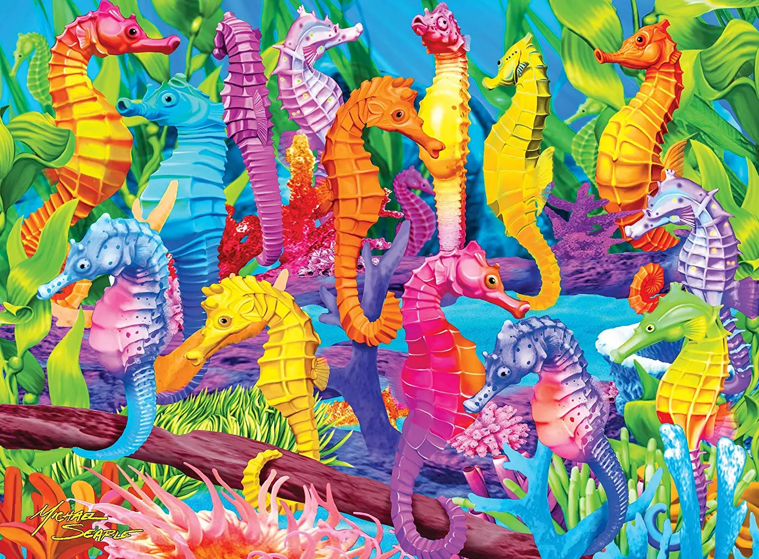

Jmine Div 5D Seahorse полная Алмазная краска, Набор для вышивки крестиком, художественная Высококачественная мультяшная 3D краска с бриллиантами