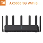 Оригинальный роутер Xiaomi AX3600 AIoT WiFi 6 двухдиапазонный 2976Mbs гигабитный Rate WPA3 5G шифрования безопасности 802.11ax WiFi PA + LNA 512MB