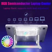 rgb laptop cooler semiconductor cooling 12 18 inch gaming laptop cooling pad cooling fan adjustable laptop stand
