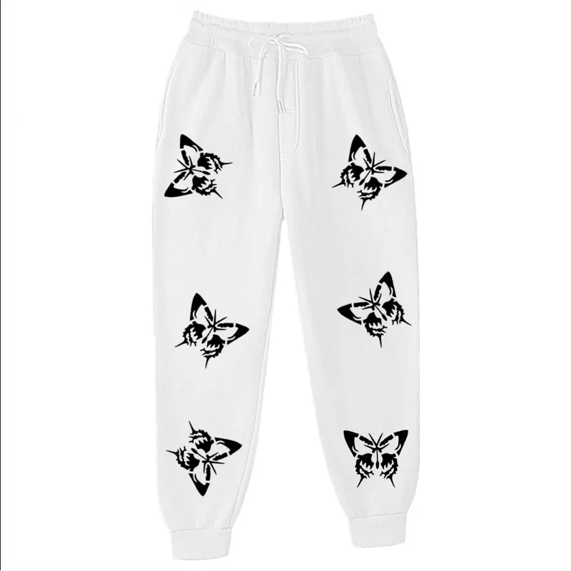 Брюки спортивные с завышенной талией для мужчин и женщин модные повседневные