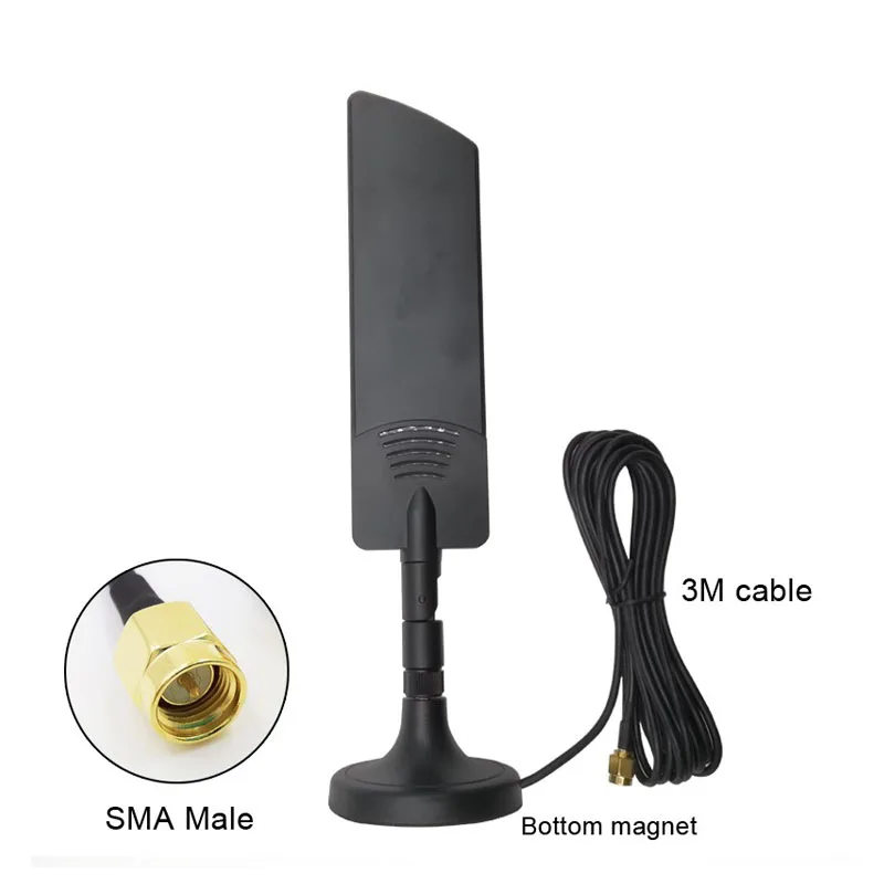 Omni ts9 SMA male 5G Router WiFi receiver signal Antenna with magnetic bottom support customization RG174 cable/3meter |