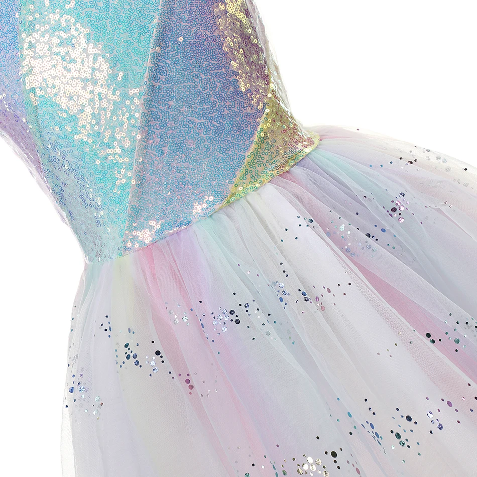 

Unicorn Princess Dress Birthday Party Cosplay Angel Dresses Halloween Children Mesh Tutu Skirt Pink Lace Sling Costume for Girls