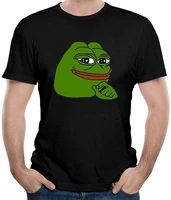 frog pepe mens casual short sleeve t shirt print fashion tee black