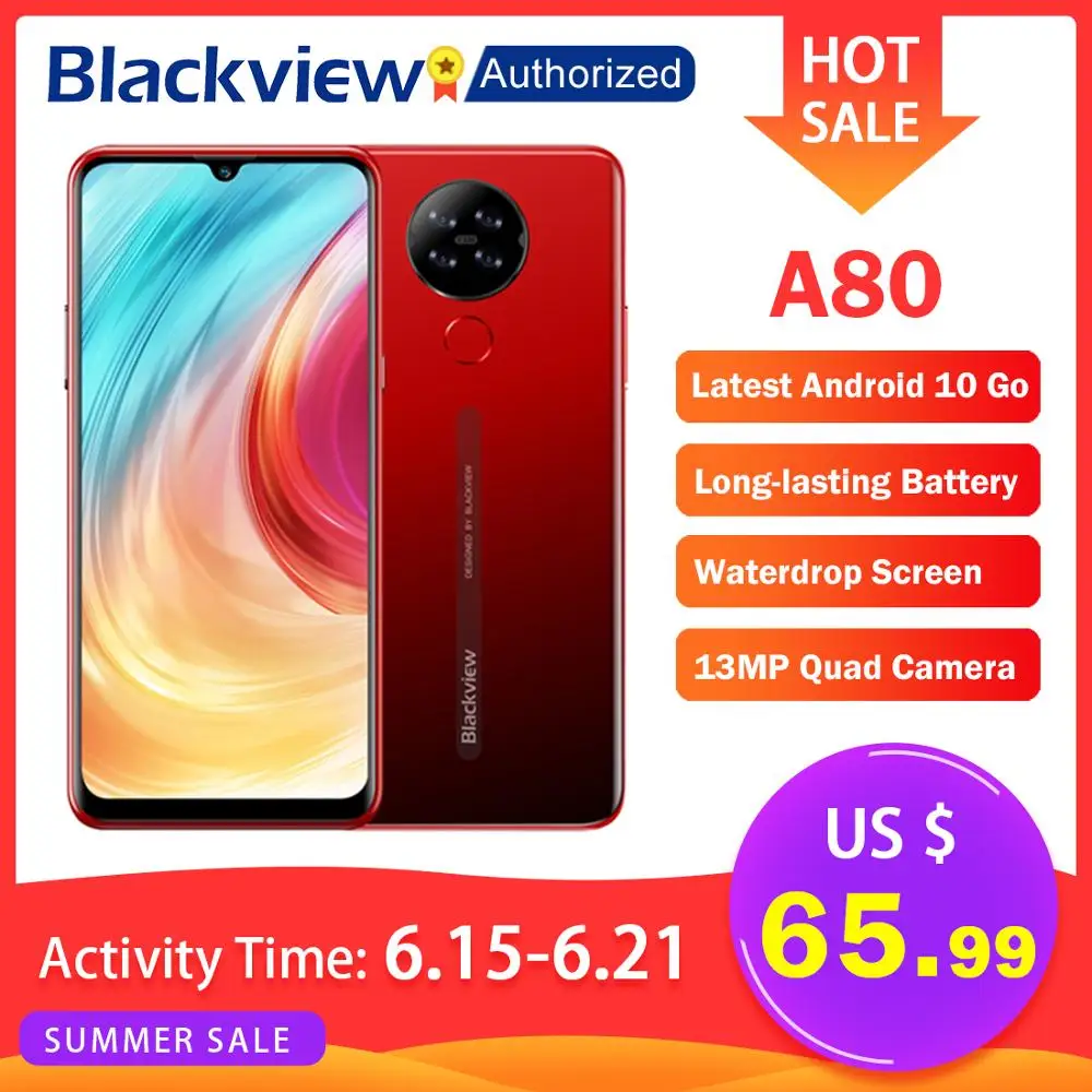 Blackview A80 Quad сзади Камера Octa Core 2 Гб + 16 мобильный телефон 6 21 &quotincell 4200 мА/ч 4G