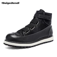top recommended trendy men must have shoes fashion stitching leather mens boots four seasons all match casual shoes young