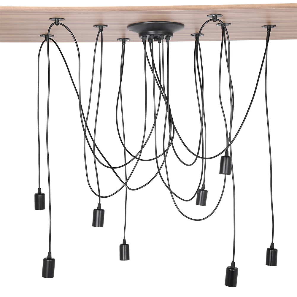 

Потолочная люстра в винтажном стиле, 8 головок, винтажная лампа-паук для дома