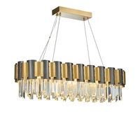 led modern stainless steel crystal gold black suspension luminaire lampen pendant lights pendant lamp pendant light for foyer