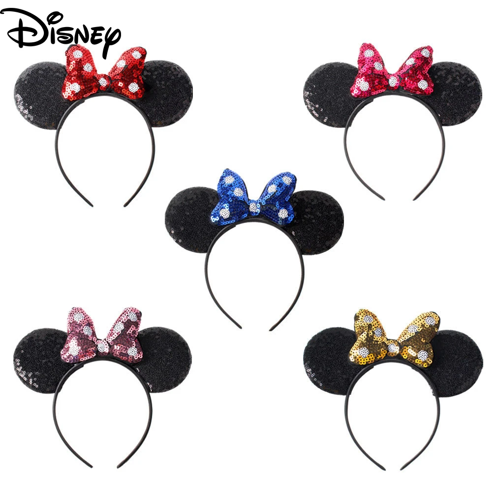 Новинка Детская повязка на голову с бантом Микки Мауса модные повязки для волос