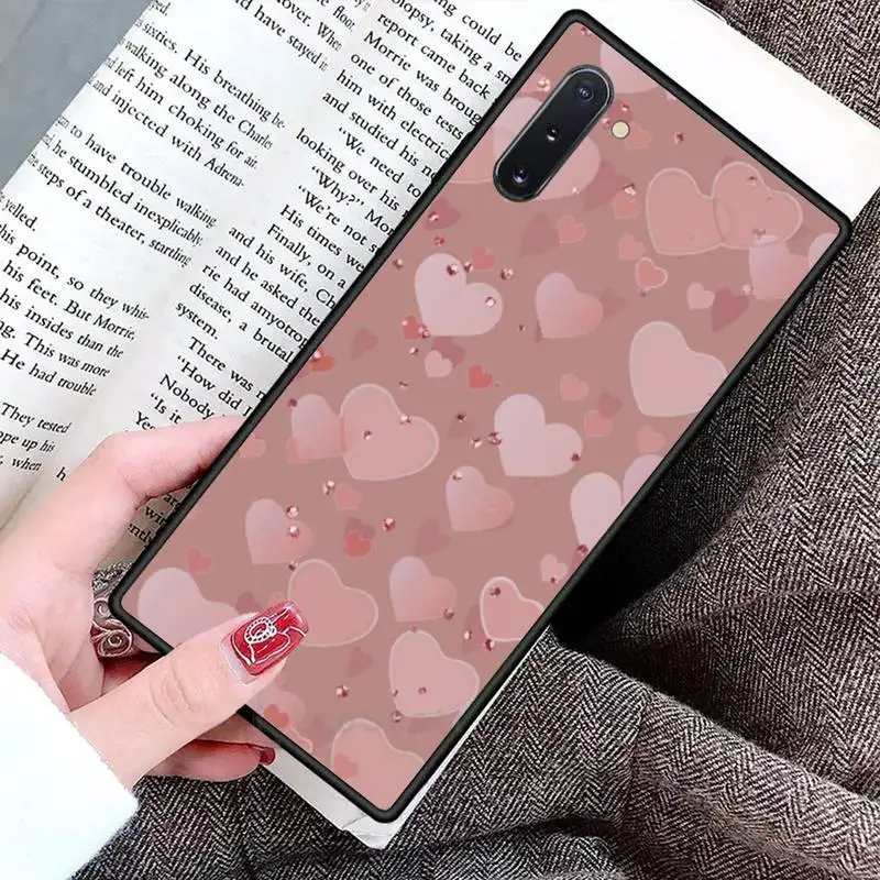 

Gold Rose Love heart Phone Case For Samsung Galaxy S8 S9 S10 Plus S10E Note 3 4 5 6 7 8 9 10 Pro Lite cover