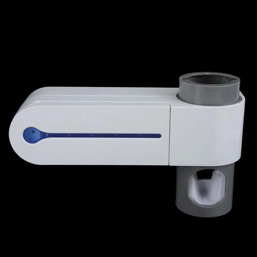 

Wall Mounted UV Toothbrush Holder Sterilizer Automatic Toothpaste Dispenser Cleaner Bathroom 100-240V