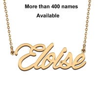 cursive initial letters name necklace for eloise birthday party christmas new year graduation wedding valentine day gift