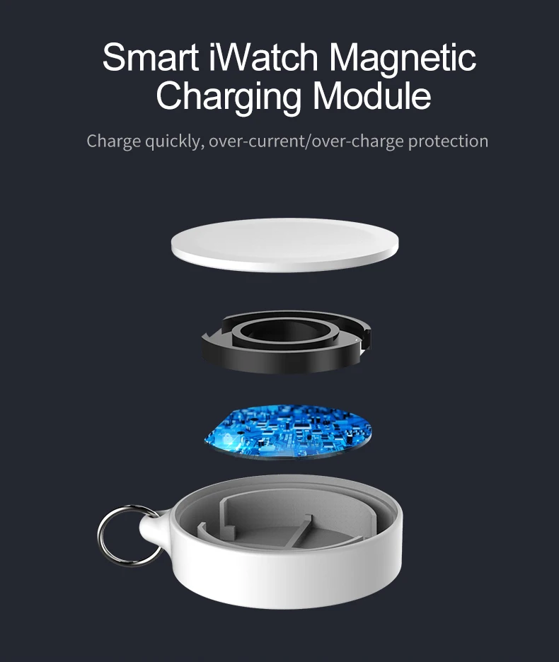 Внешний аккумулятор для Apple Watch 1 2 3 4 Беспроводное зарядное устройство power Bank 700 мАч