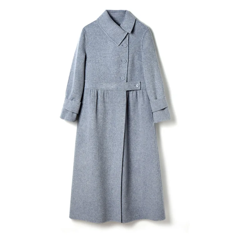 

Winter 15.8% Cashmere Coat Warm Winter Long Coat Women Wool Long Coat Office Lady Slim Female Overcoat Oversize Plussize