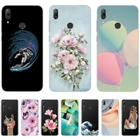 soft case for huawei y7 2019 y7 pro silicon fashion durable transparent shell back cases 6 26inch bumper dust proof anti knock