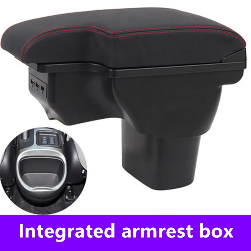 Подлокотник для Nissan Juke ESQ 2011 2019 черный кожаный центр USB Новый ящик хранения