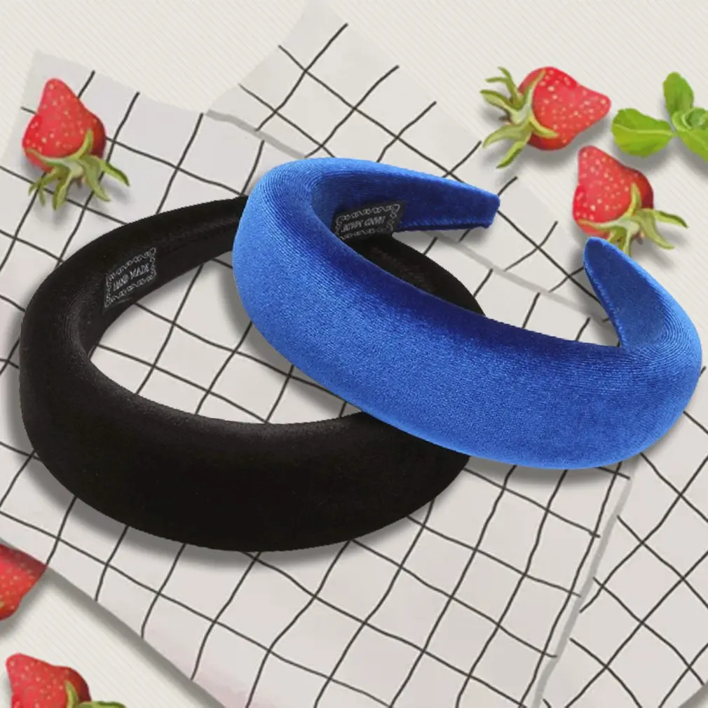 

Fashion Woman NEW Trendy Thick Velvet Sponge Headbands Wide Soft Hairband For Girls DIY Hair Accessories Boutique Dropshipping