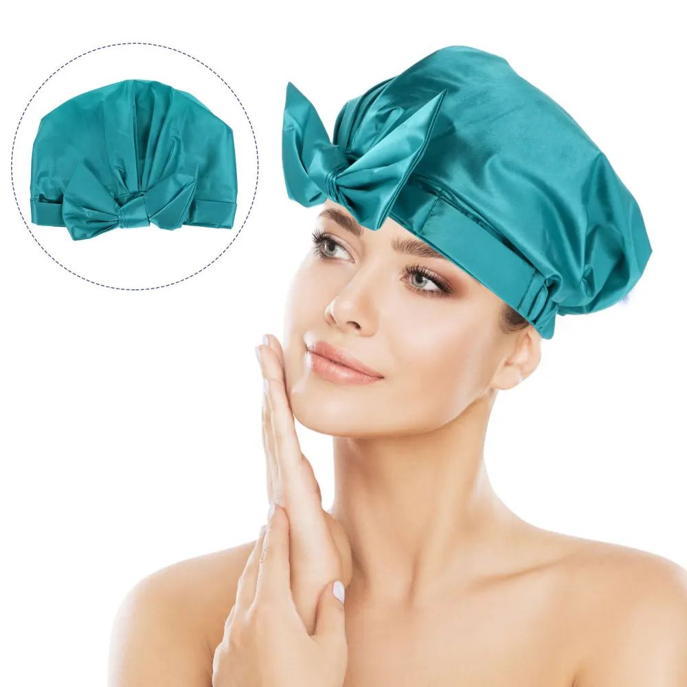 

Lovely Bow Cap Sleep Cap Shower Cap Hat Hair Cover Wrap for Girls
