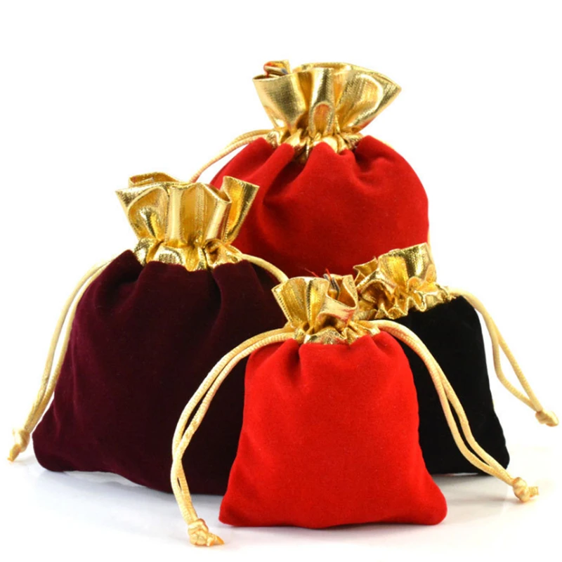

2 Pcs Velvet Dice Bag 7*8 Cm Jewelry Packing Drawstring bags Beam Mouth Flannelette Bags Jewelry Gift Dice Bag Board Games