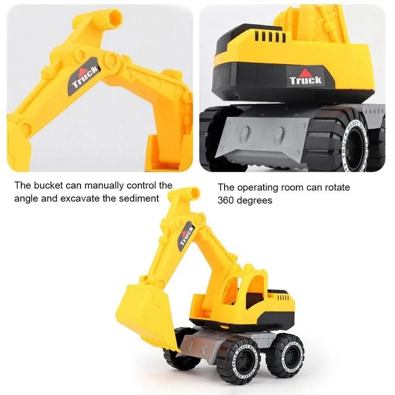 

Baby Simulation Engineering Car Toy Excavator Model Tractor Toy Kids Excavator Push Toy Trucks Toy Car Model Mini Gift For Boy