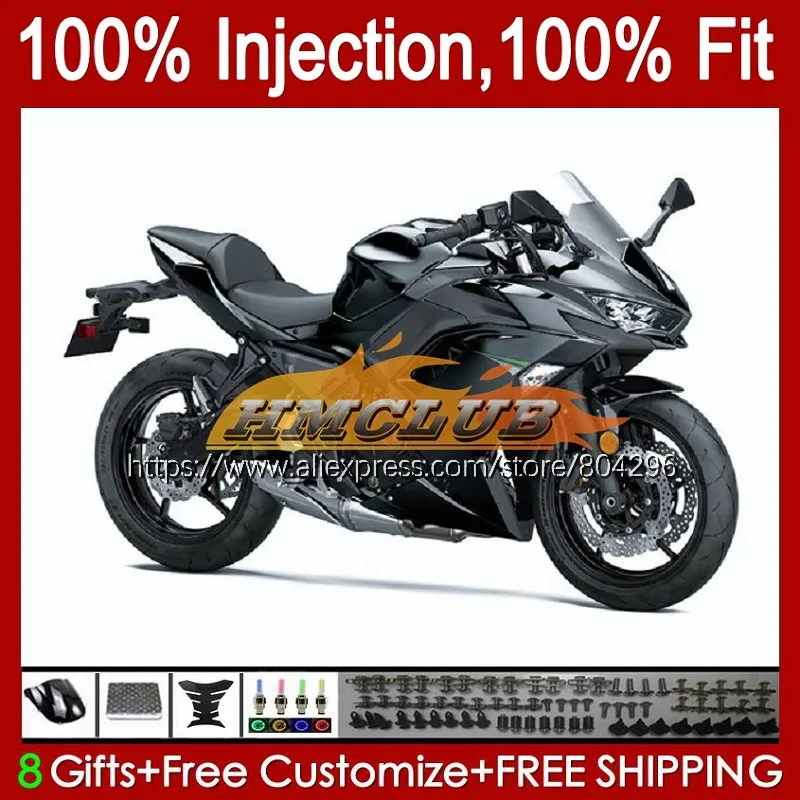 

Инжекционный комплект для KAWASAKI NINJA 650R Stock black 650 R ER6F 17 18 19 116No.17 ER6 F 17 ER 6F ER-6F 2017 2018 2019 OEM обтекатель