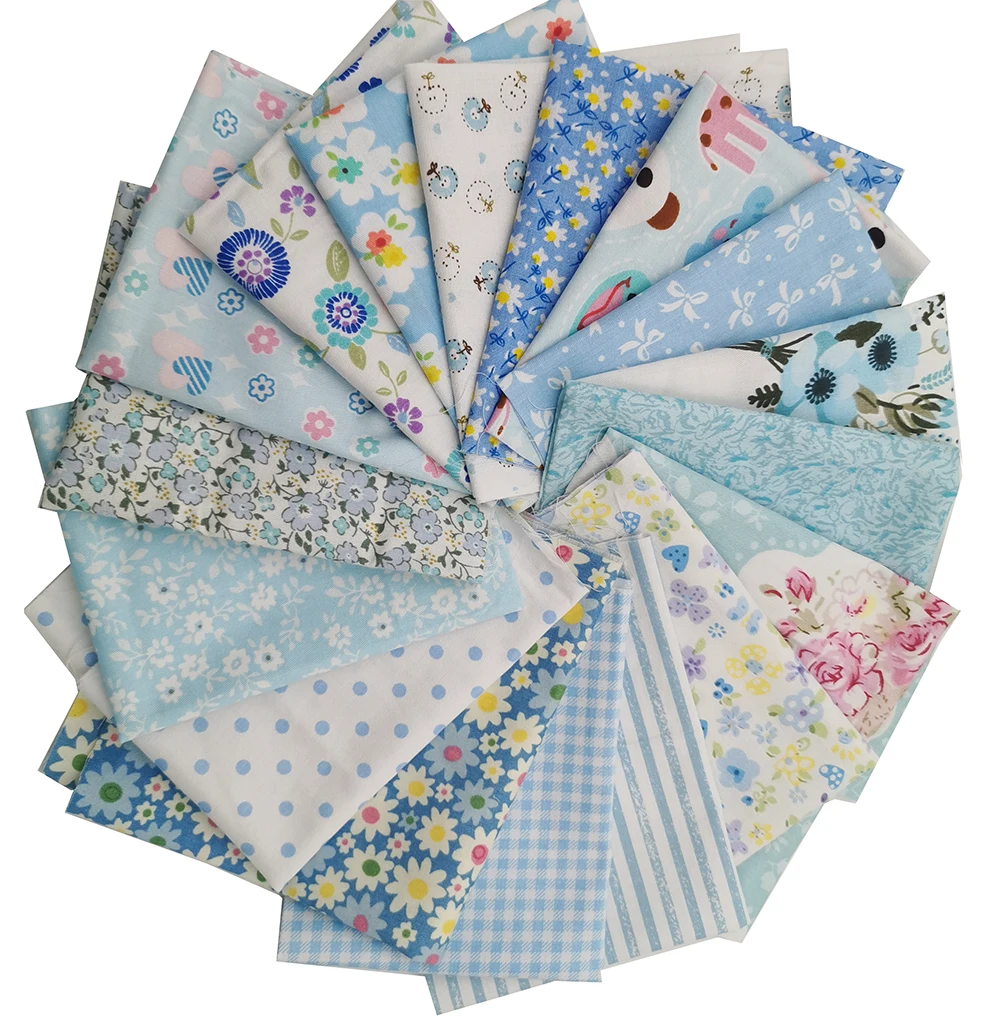 18 шт смешанные цвета хлопок толстый из полиэстера в горошек печатная ткань шитье