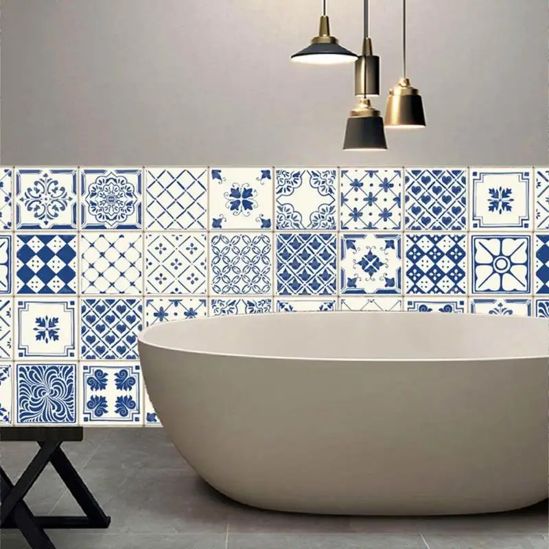 20 шт. Ретро Водонепроницаемая плитка мозаика наклейка кухня ванная комната клей