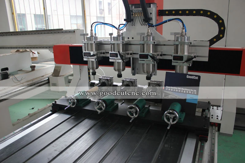 

6090 4 heads 4 axis cnc wood engraving machine with rotary