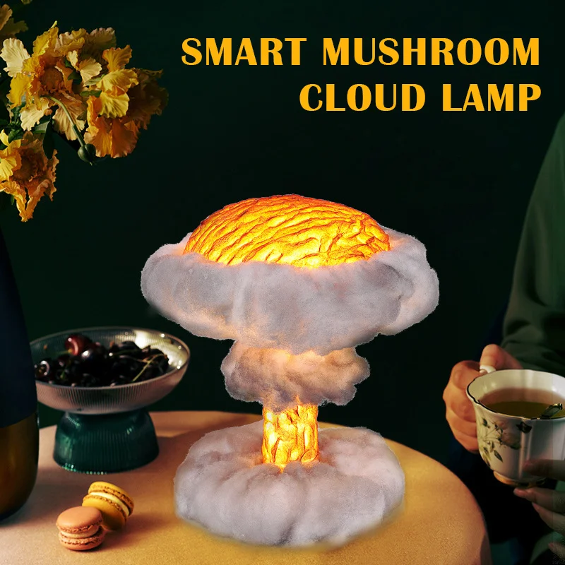 

Simulation Explosion Mushroom Clouds LED Table Lamp Eye Protection Art Desk Lamp YE-Hot