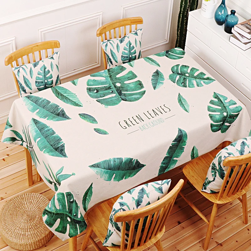 Рождественская скатерть декоративная Льняная Ткань Скатерть с цветочками