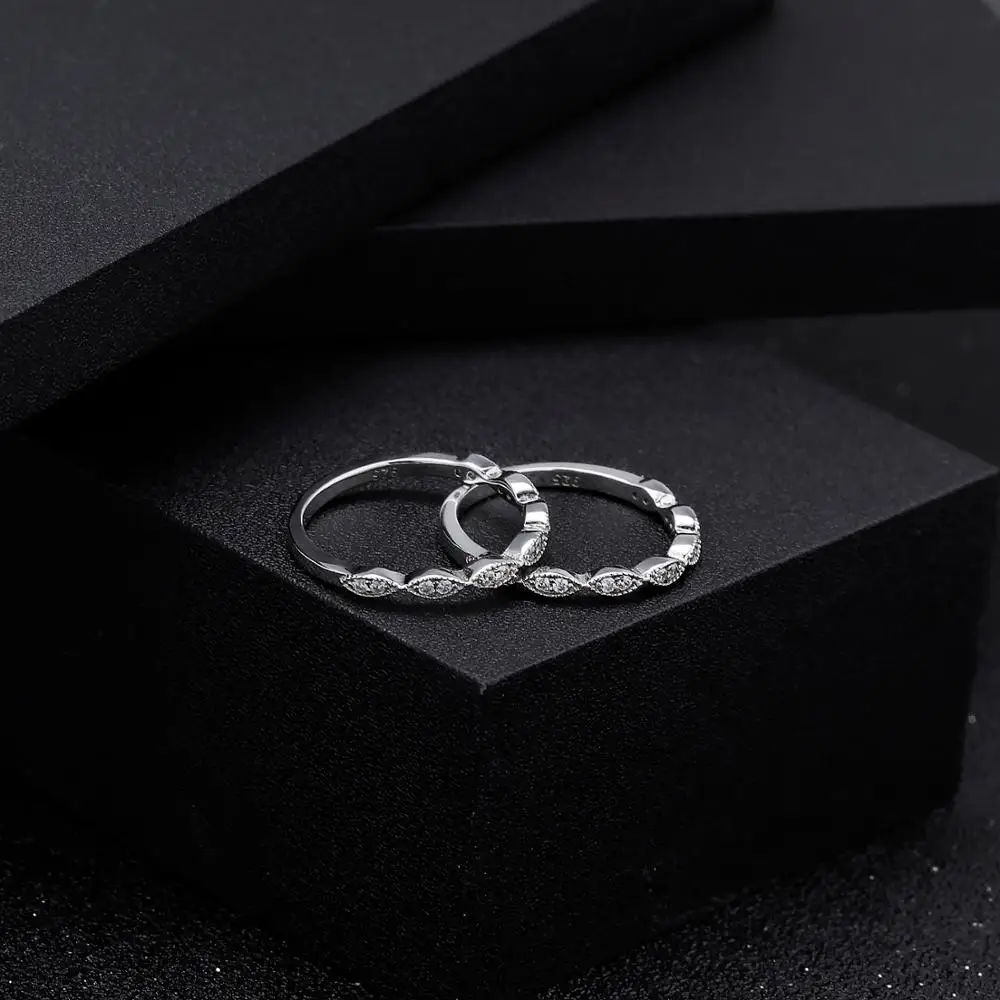 GEM'S BALLET Cadenza Moissanite кольцо 925 пробы Серебряное романтическое обручальное кольцо для женщин хорошее ювелирное изделие(0.08Ct 1,2 мм EF цвет