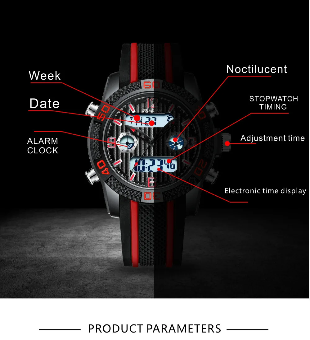 

New Luxury Brand Quartz Watch For Men Fashion Military Sports Wrist Watches Double Time Clock Hour Male Relogio Masculino