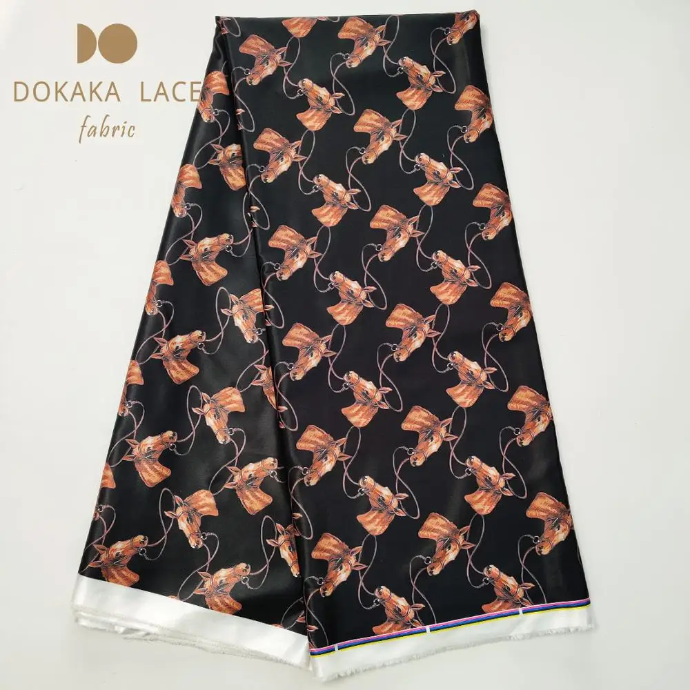 Лошадь Isiagu Печатный стиль 2020 Африканский Высококачественный шифон шелковые