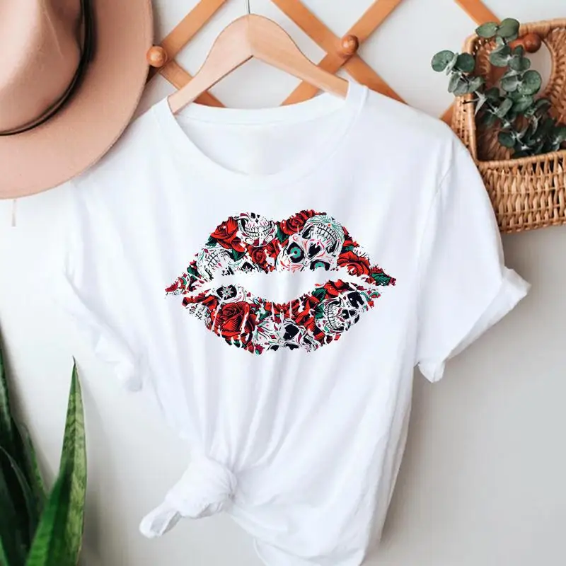 

Women Cartoon Short Sleeve Cute Fashion Floral 90s Casual Summer Tshirts Clothes Graphic T Top Lady Print Female Tee T-Shirt