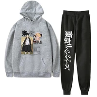 anime tokyo revengers hoodies pants autumn winter new products womens jogging suits fashion manjiro sano streetwear hip hop set