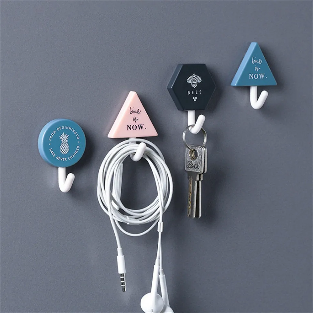 

Invincible Hook-free Towel Rack Traceless Hook Set Free Punch Kitchen Bathroom Door Household Storage Accessories