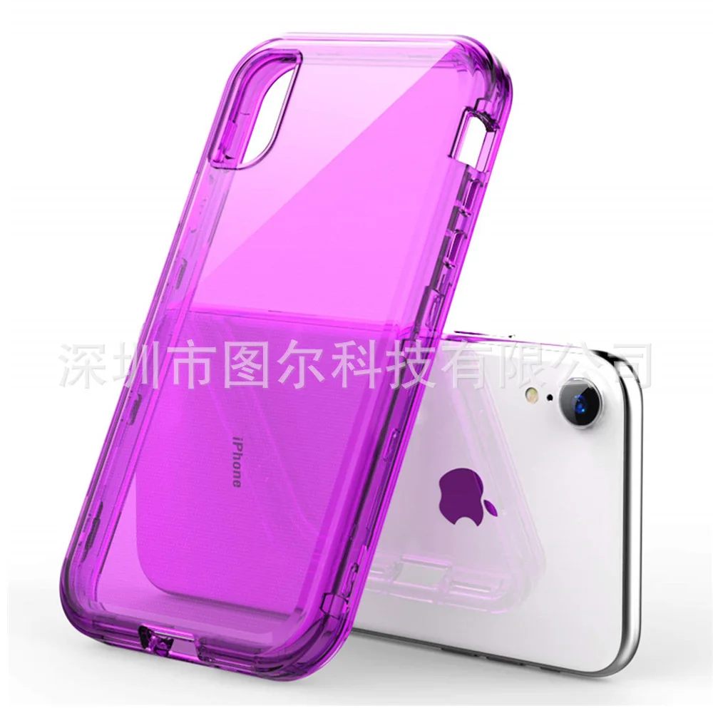 IPhone XR чехол для телефона прозрачный три в одном ударопрочный защитный чехол Xs MAX применимо 6 S 7-8 Plus