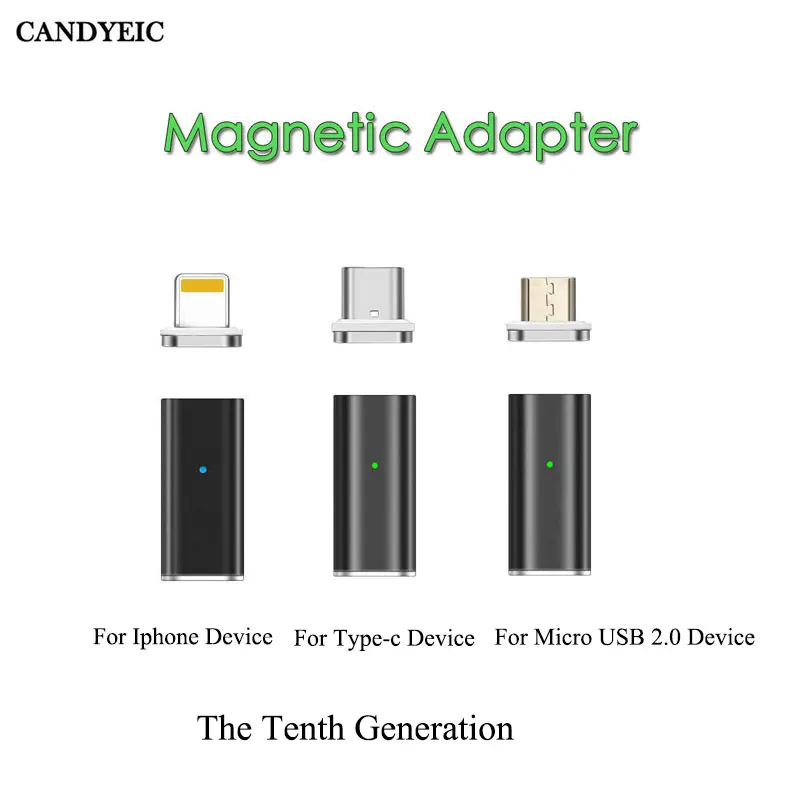 Магнитный адаптер CANDYEIC для быстрой зарядки Android Type C Micro USB 2 0 устройство кабель