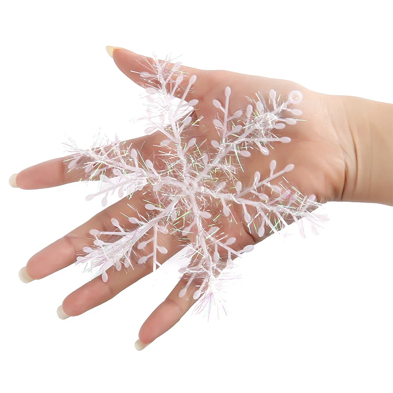 Winter Christmas Hanging Snowflake Decorations Large White Snowflakes for Decoration Home Holiday New Year Party | Дом и сад