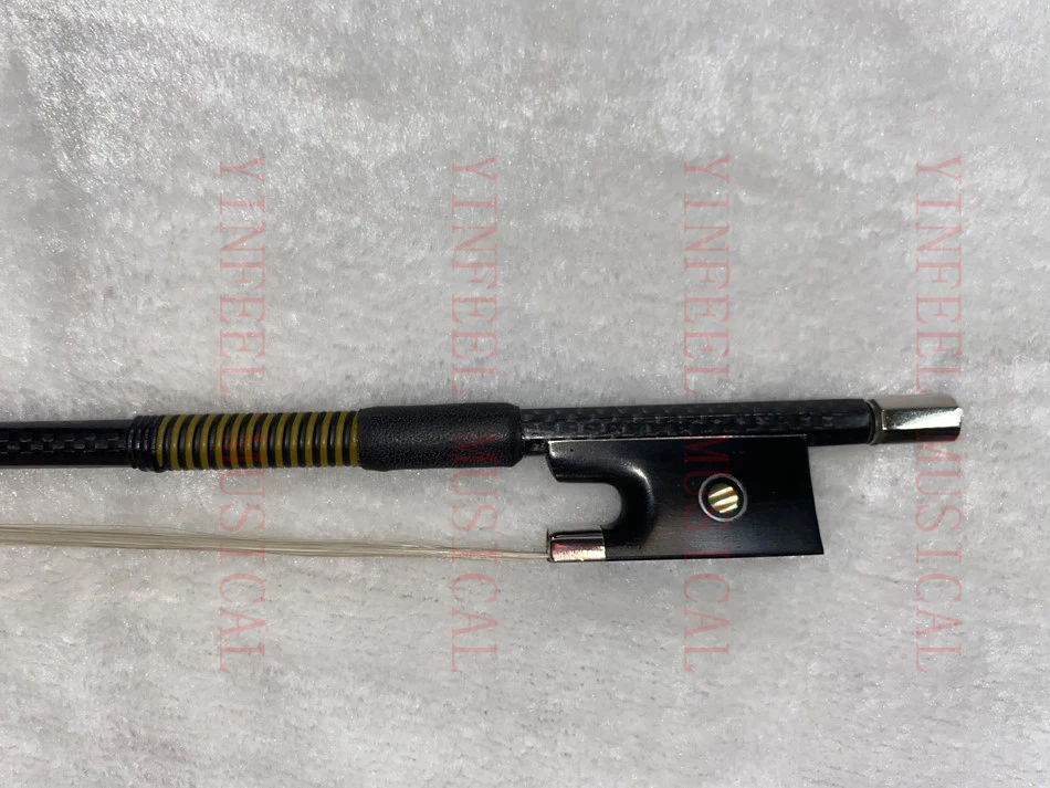 1pc 4/4 Size Weave Carbon Fiber VIOLIN BOW braid carbon fiber Ebony Frog Nickel Silver Fitted Natural White Horsehair | Спорт и