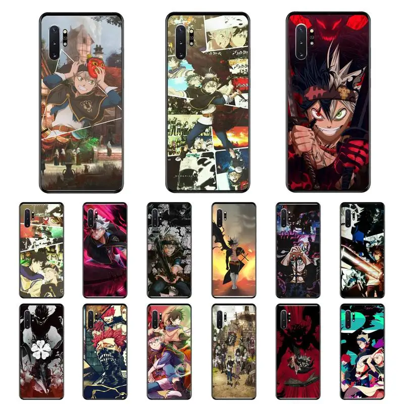 Manga Anime Black Clover Phone Case For Samsung Note 7 8 9 20 Note 10 Pro lite 20ultra M20 M10 Case