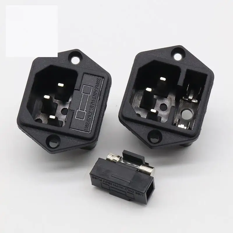 Новый панельный монтаж 3 контактный входной штекер IEC 60320 C14 15 А 250 В переменного