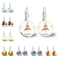 the little prince style teardrop earrings anime the little boy with fox friendship drop earrings jewelry for girls ladi