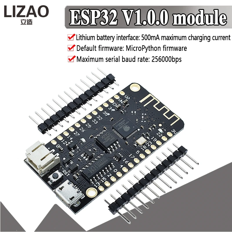 Для WEMOS Lite ESP32 V1.0.0 макетная плата с Wi Fi и Bluetooth антенна ESP 32 CH340C Rev1 MicroPython 4MB Micro USB для